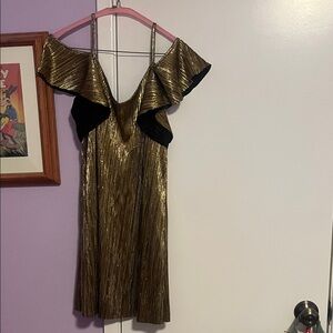 Gianni Bini Shiny Gold Mini Dress